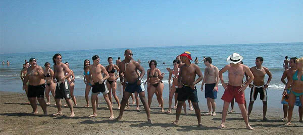Animaciones en la playa en Málaga